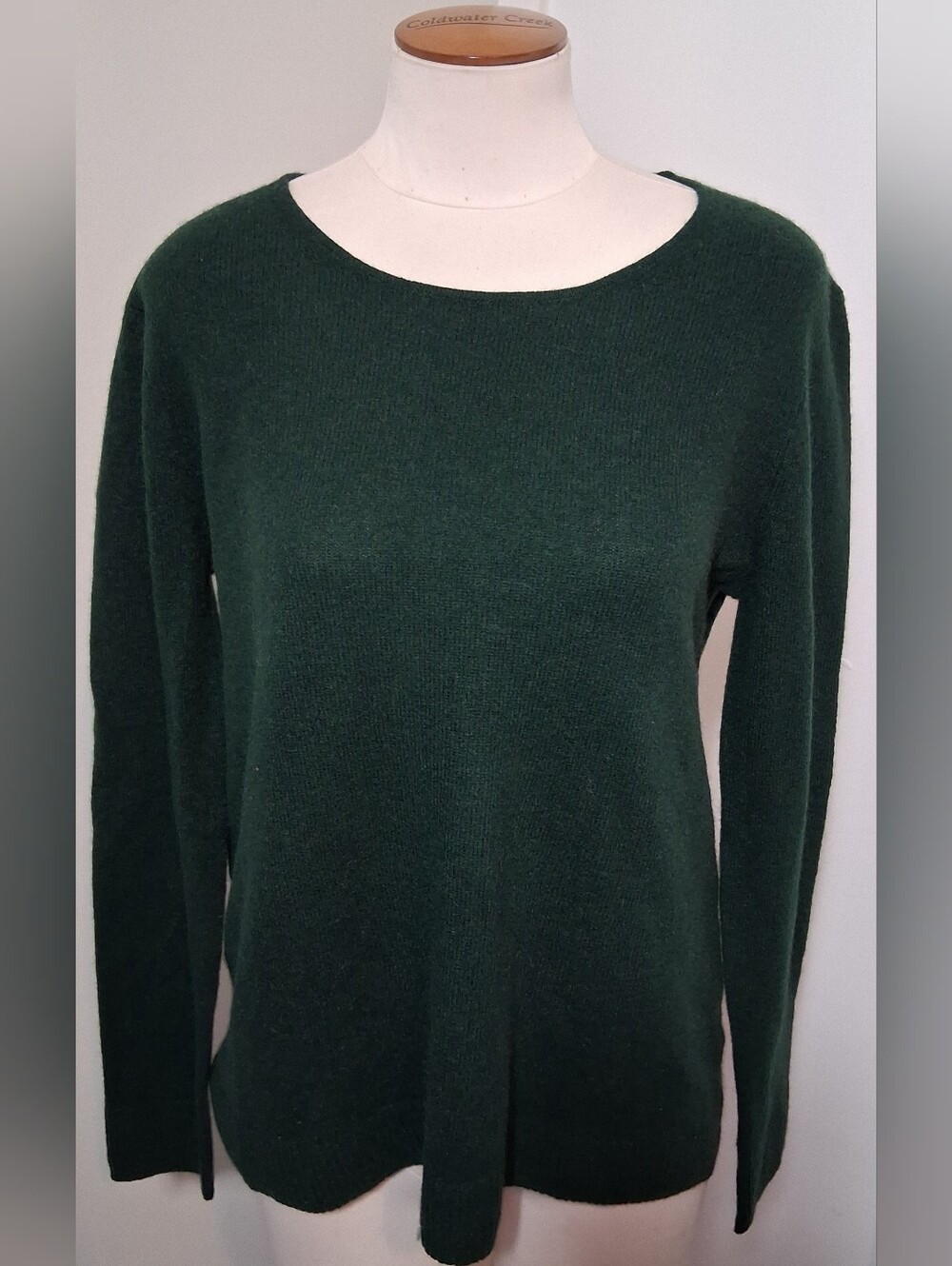 41 Hawthorn Classic Crewneck Women's Cashmere Dark Green Sweater Sz L NWT